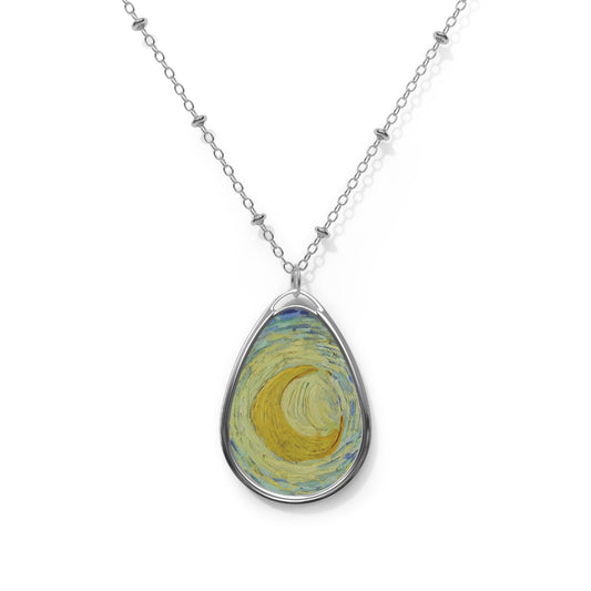 Starry night Oval Necklace