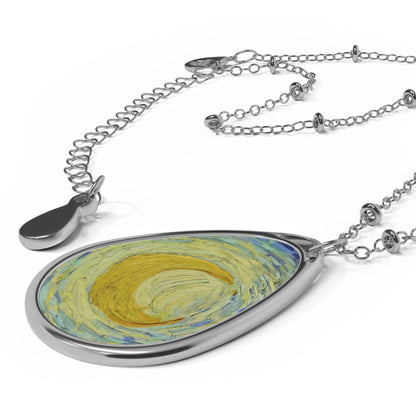 Starry night Oval Necklace