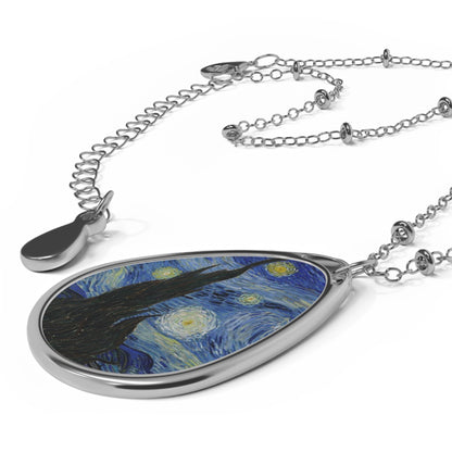 Starry Night Oval Necklace