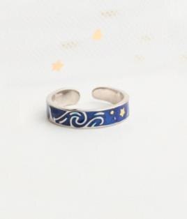 SILVER STARRY  NIGHT RINGS