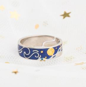 SILVER STARRY  NIGHT RINGS