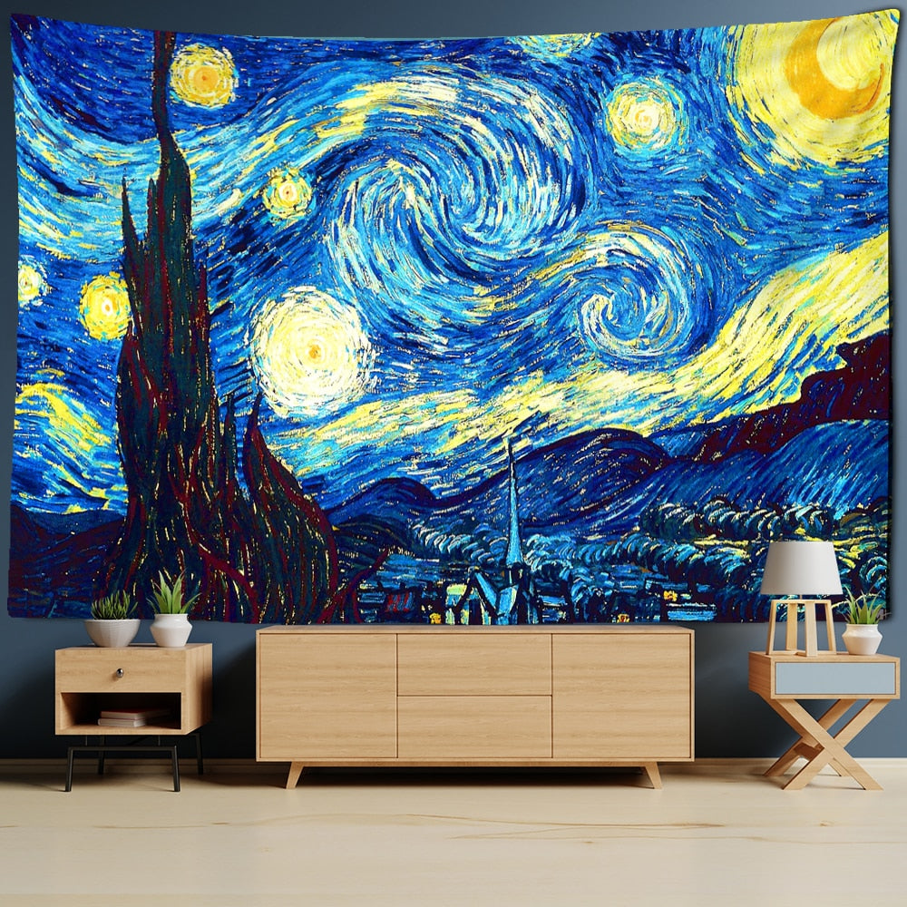 Starry Night Blanket Wall