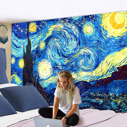 Starry Night Blanket Wall