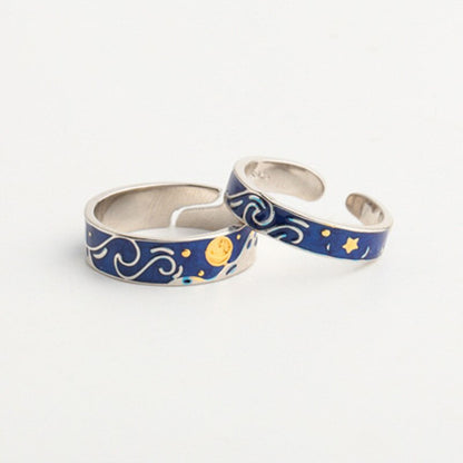 SILVER STARRY  NIGHT RINGS