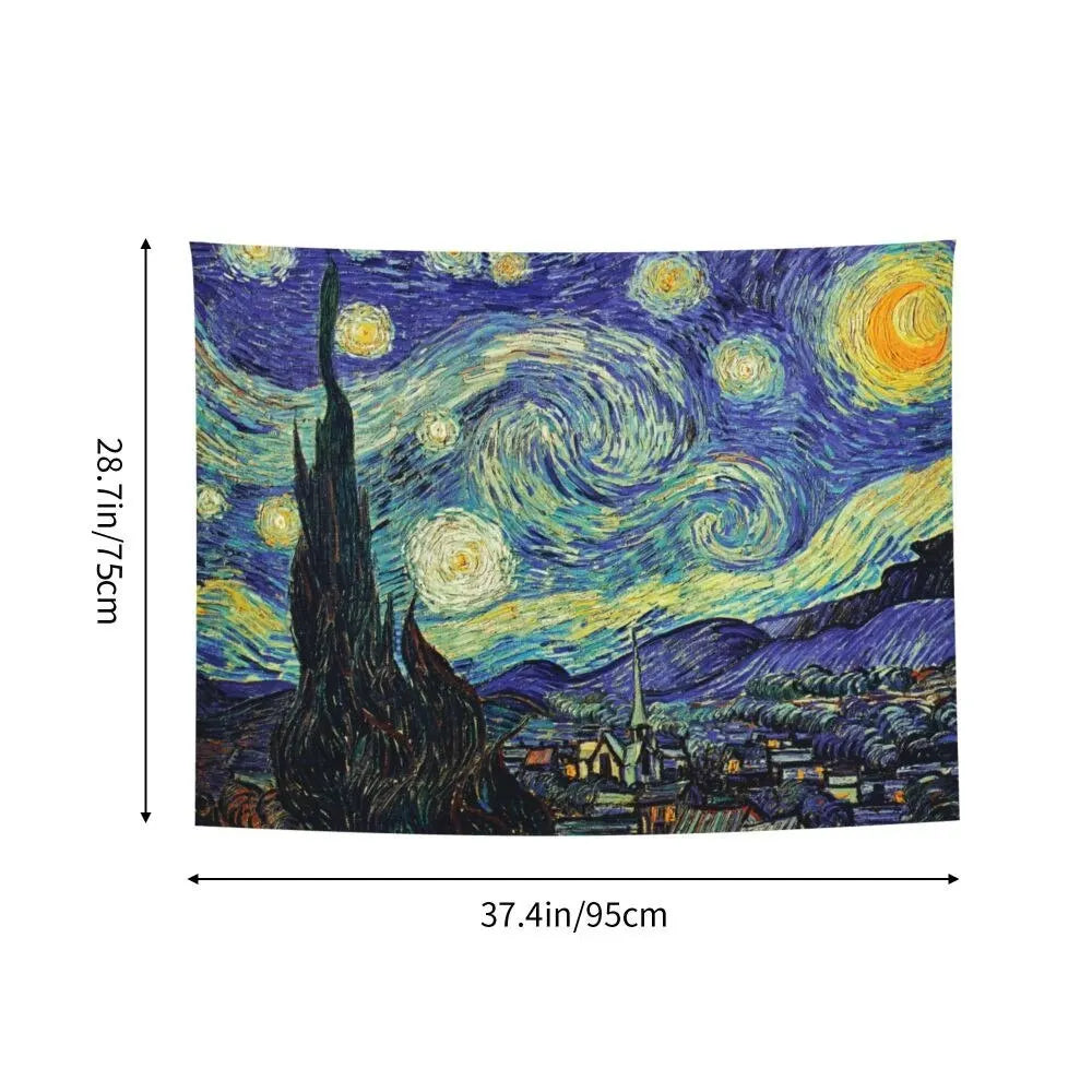 Starry night tapestry for wall