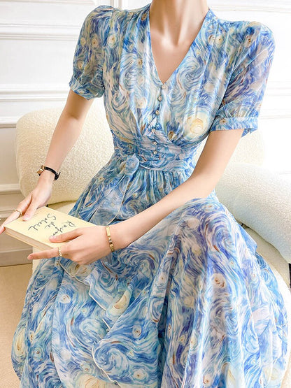 STARRY NIGHT VAN GOGH DRESS