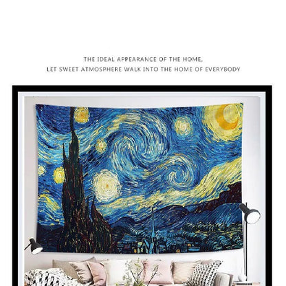 Starry night tapestry for wall