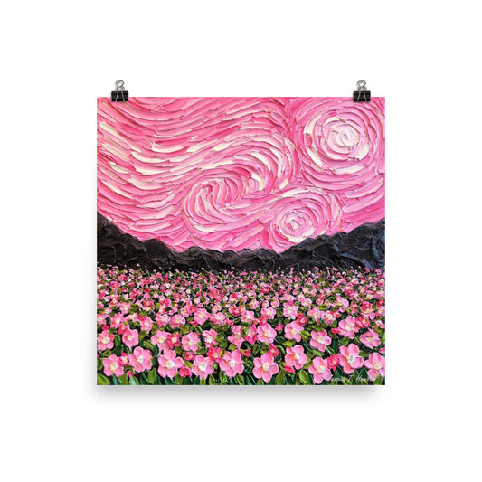 van Gogh in pink Poster