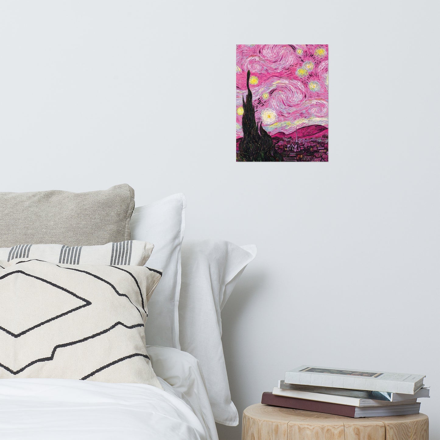 Pink Starry Night  Poster