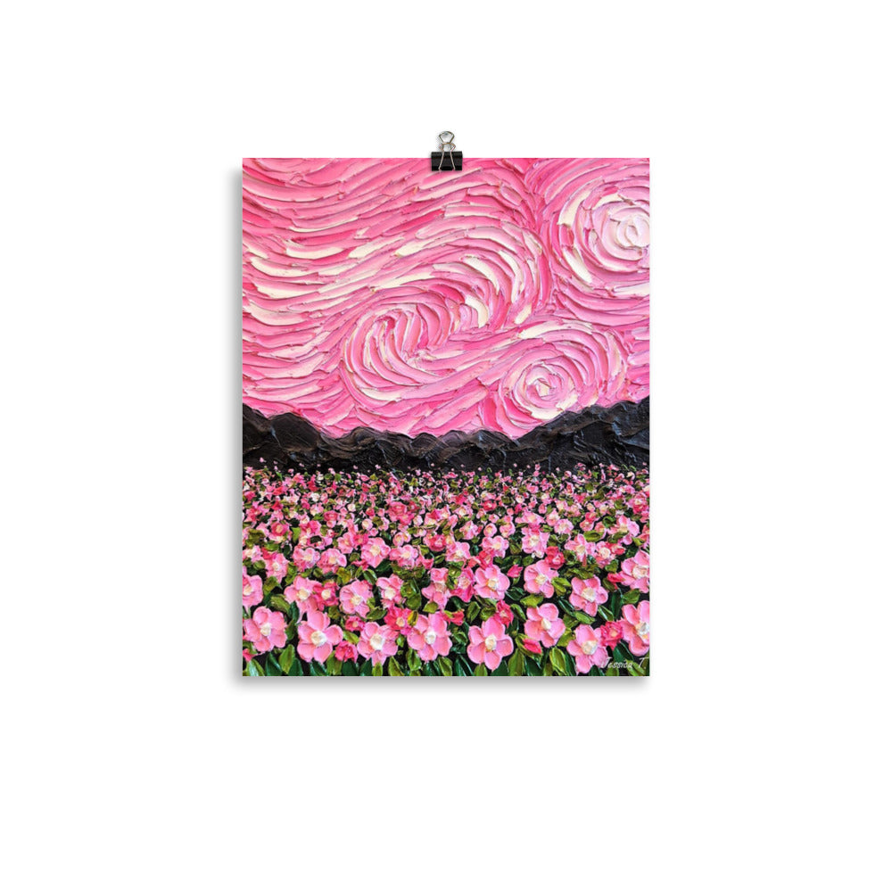 van Gogh in pink Poster