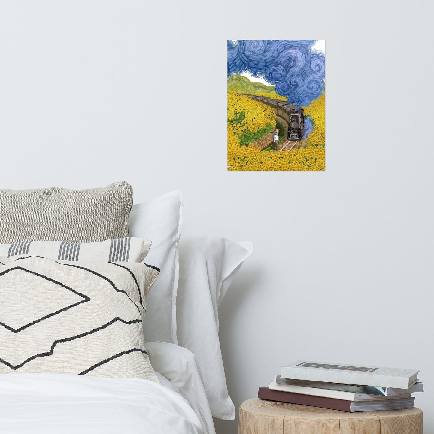 A field of sunflowers Poster