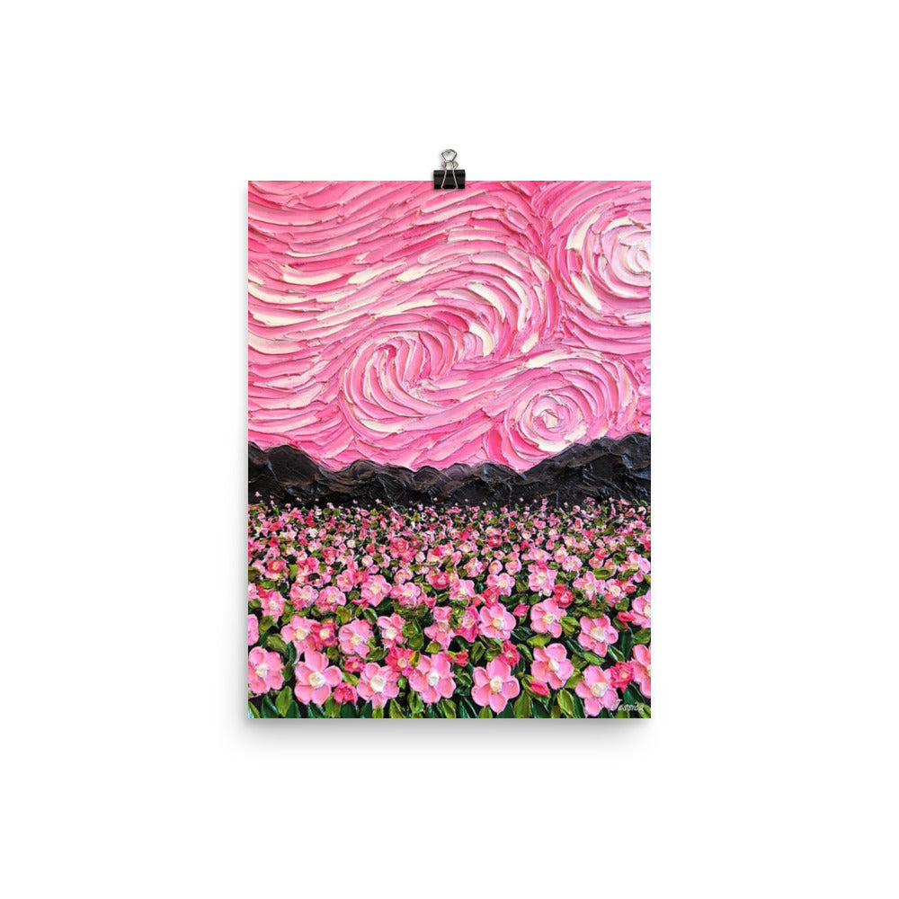 van Gogh in pink Poster