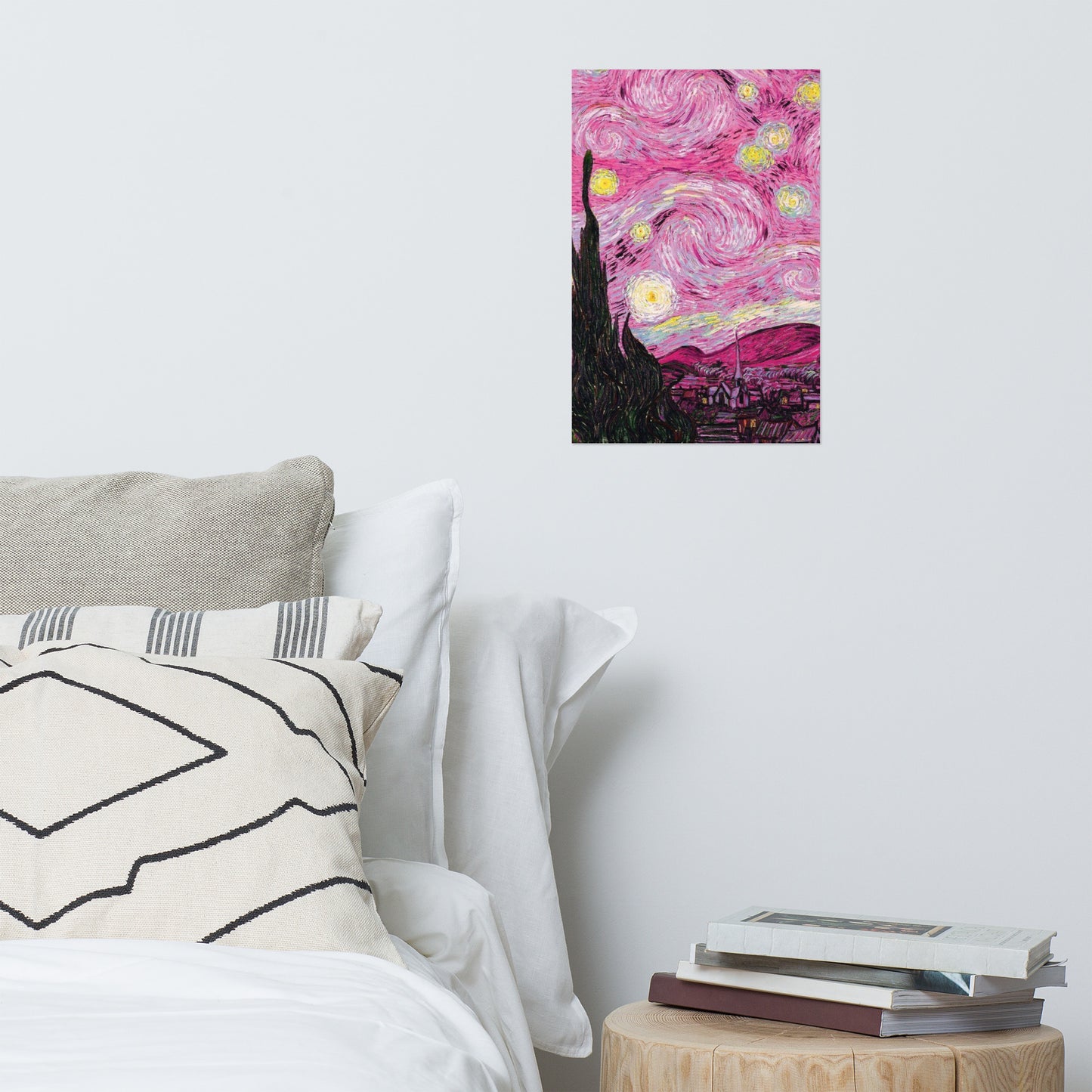 Pink Starry Night  Poster