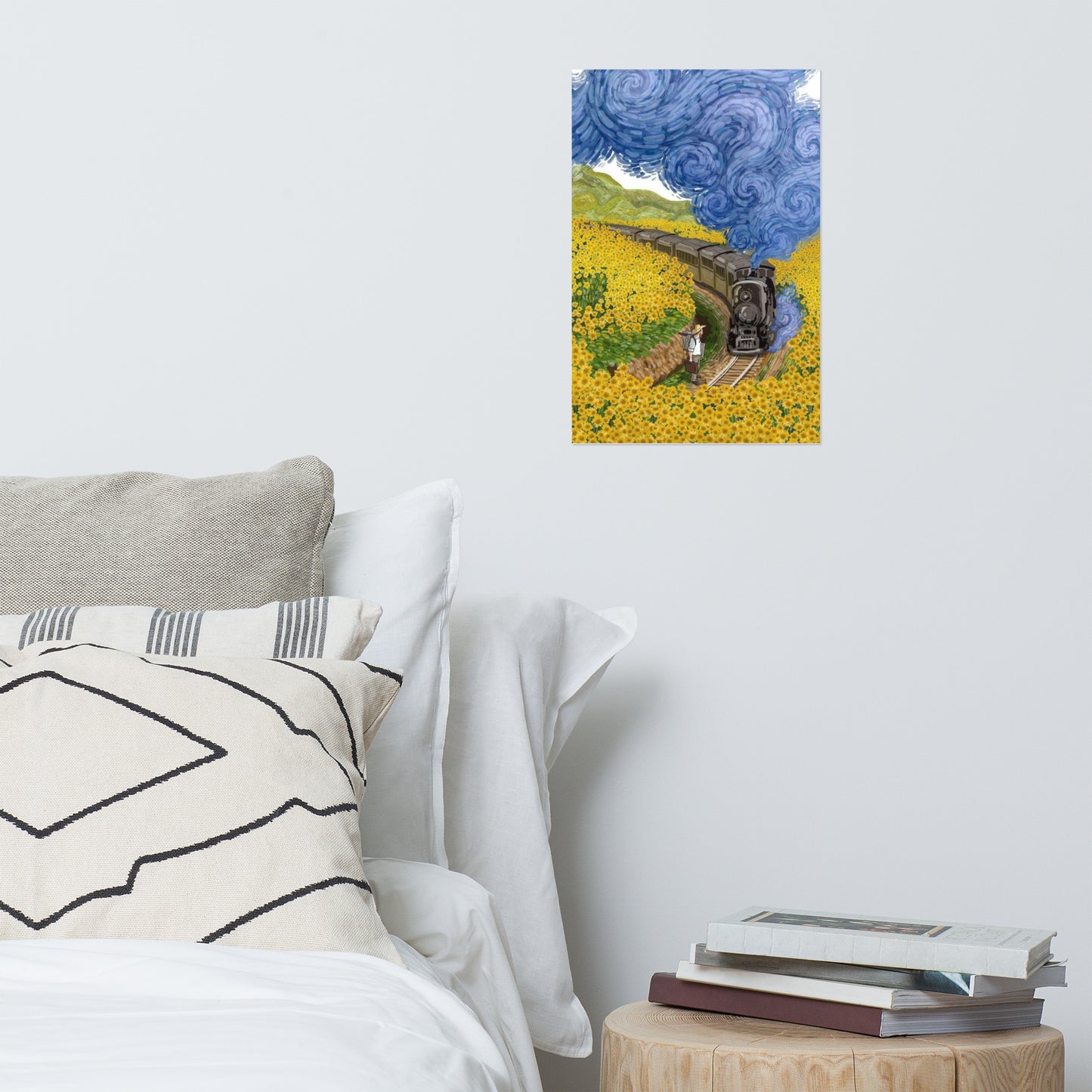 A field of sunflowers Poster