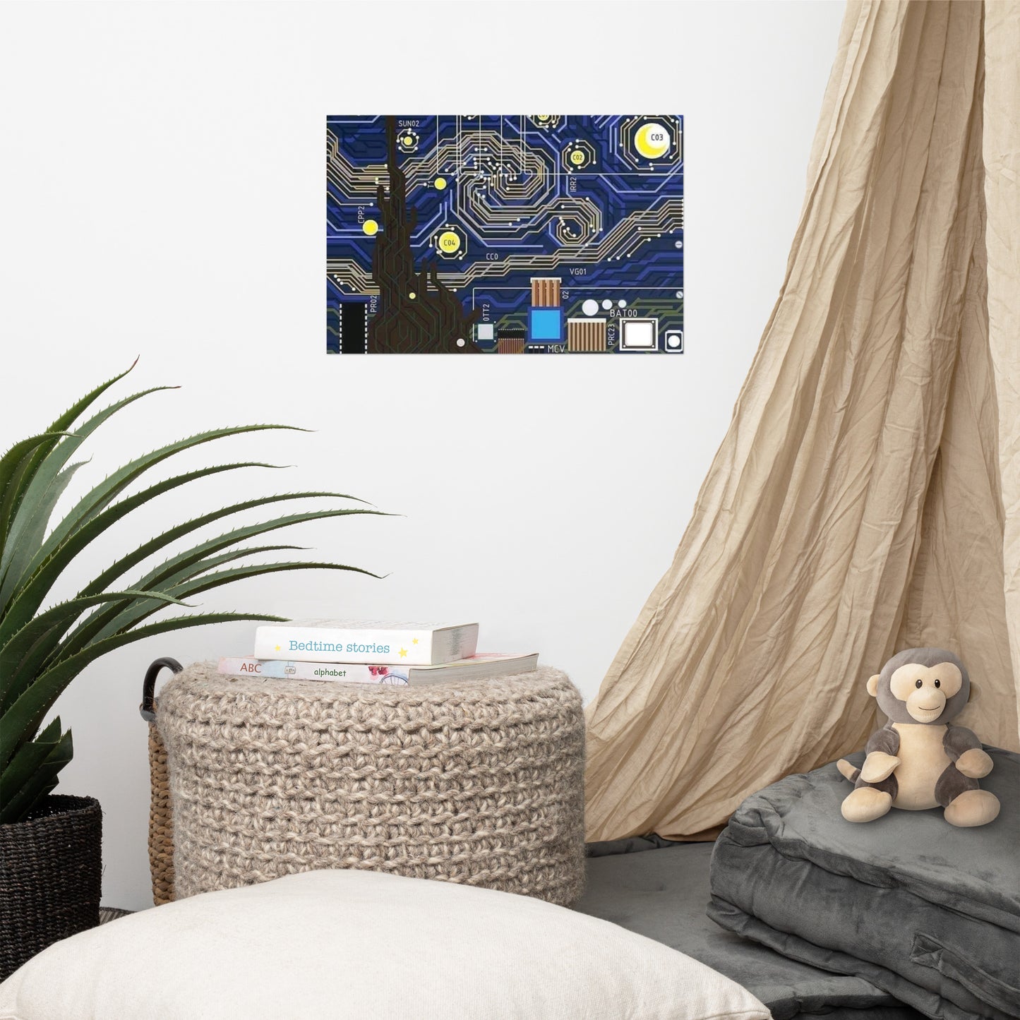 Starry Night, electronic version Poster