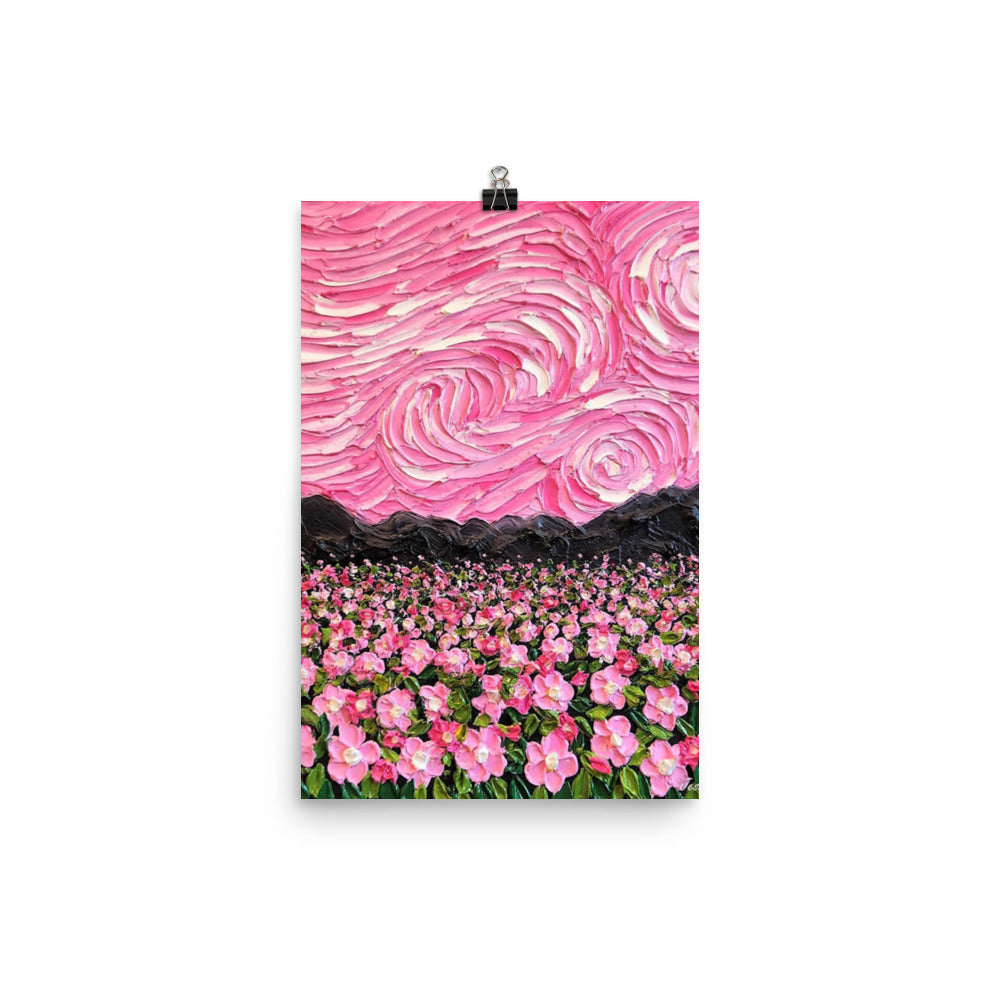 van Gogh in pink Poster