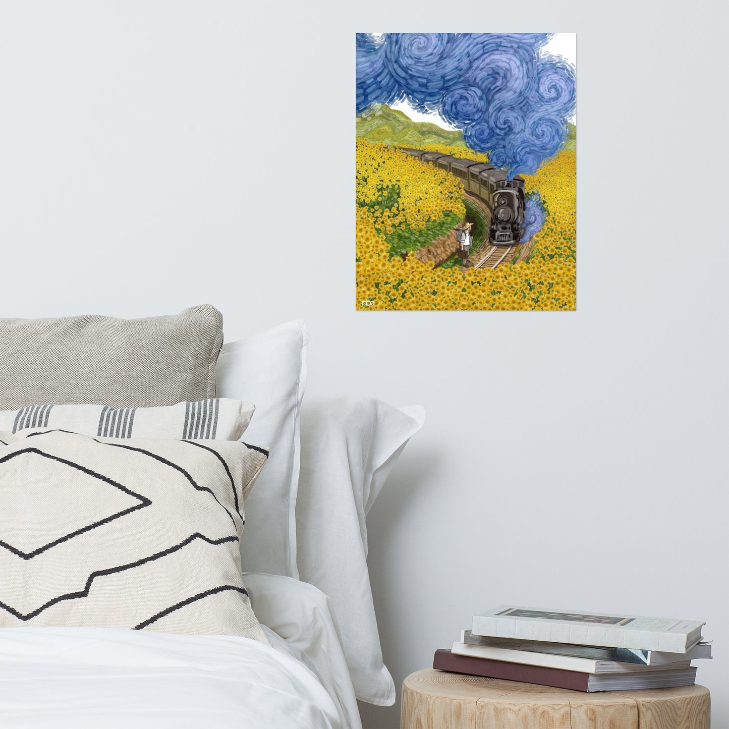 A field of sunflowers Poster