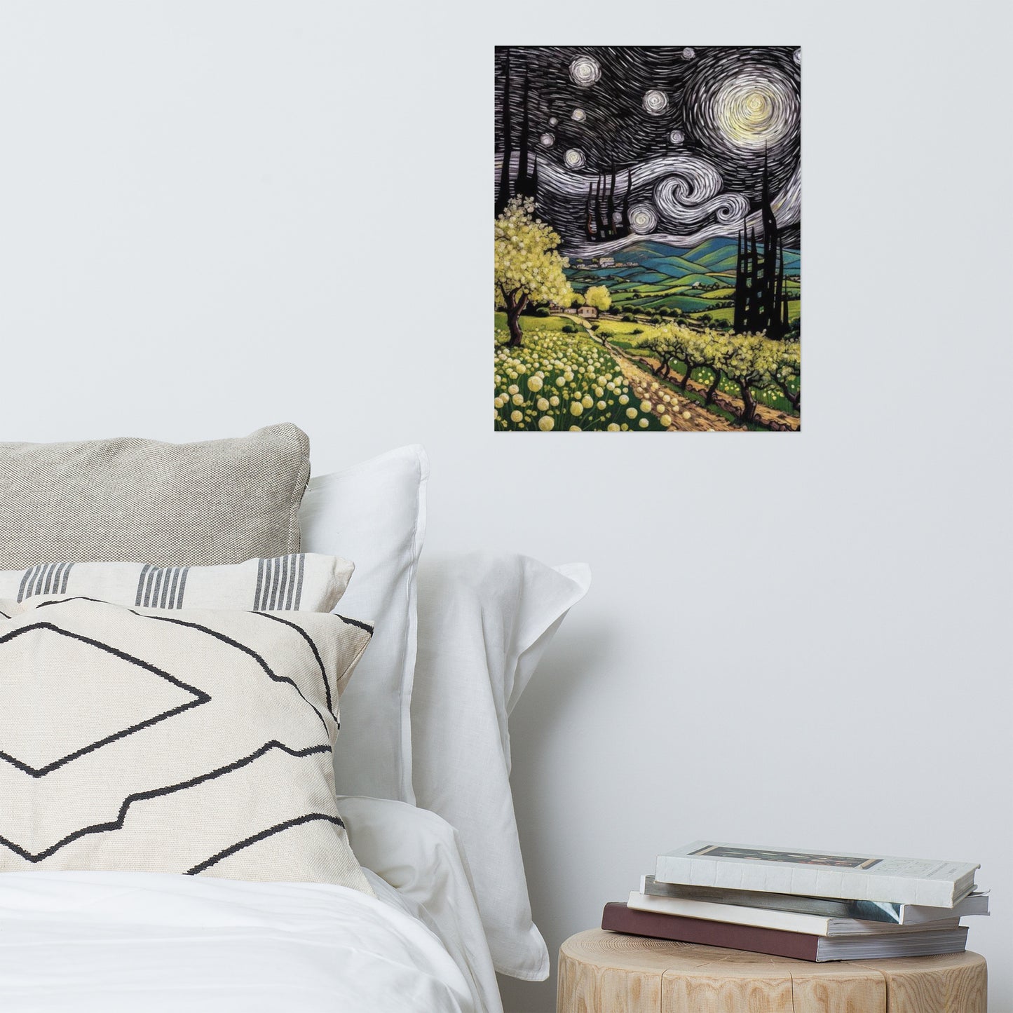 Dark Starry night Poster