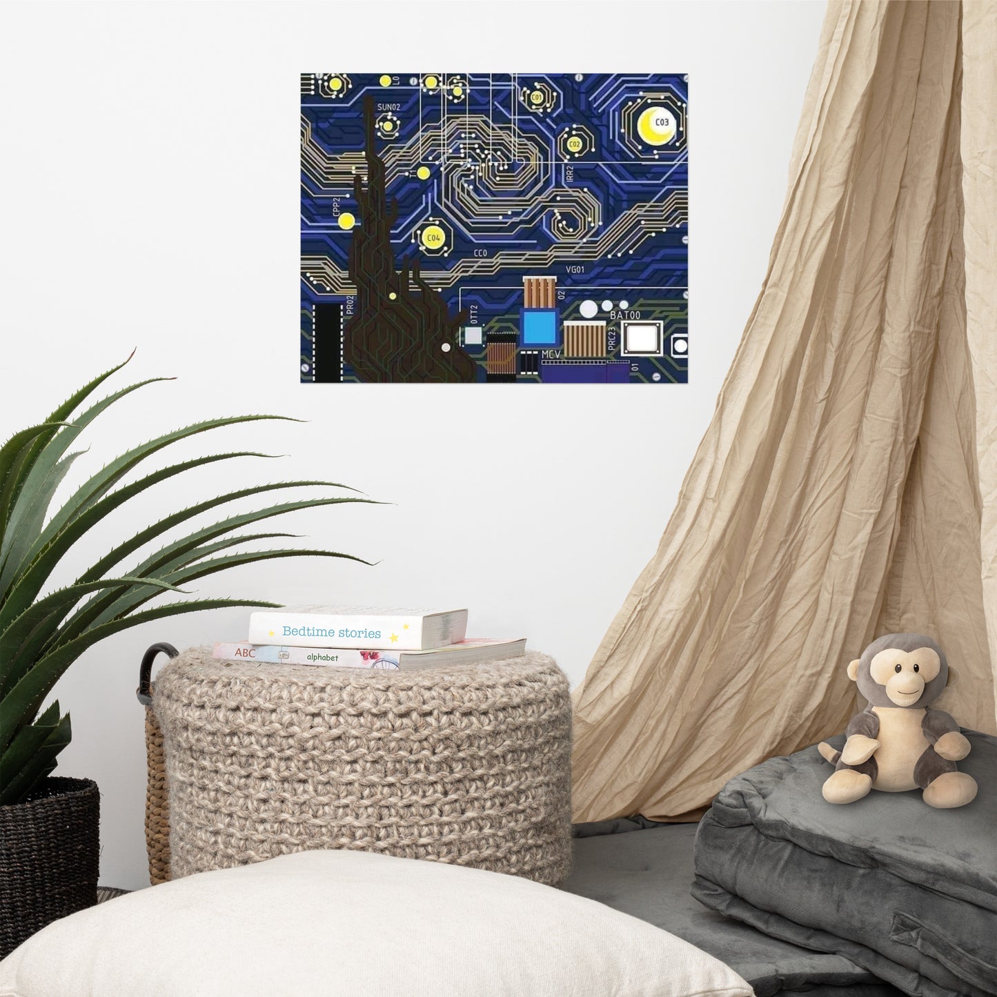 Starry Night, electronic version Poster