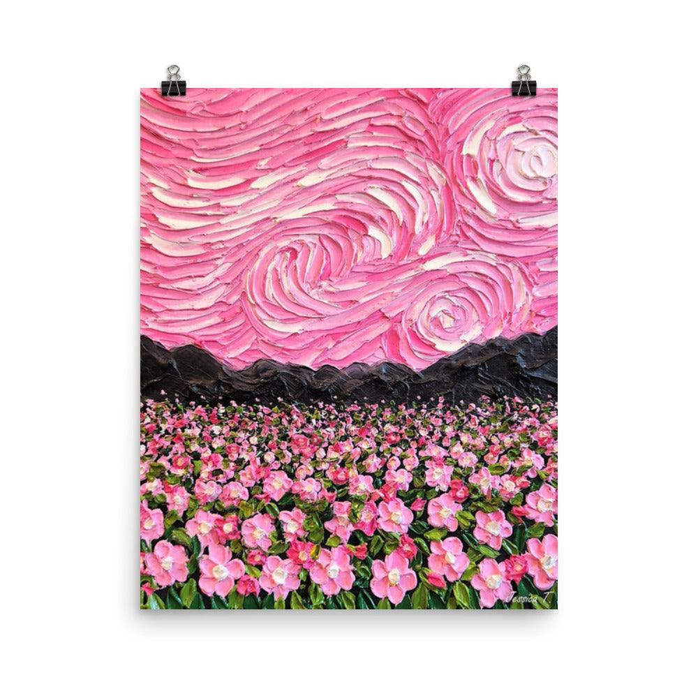 van Gogh in pink Poster