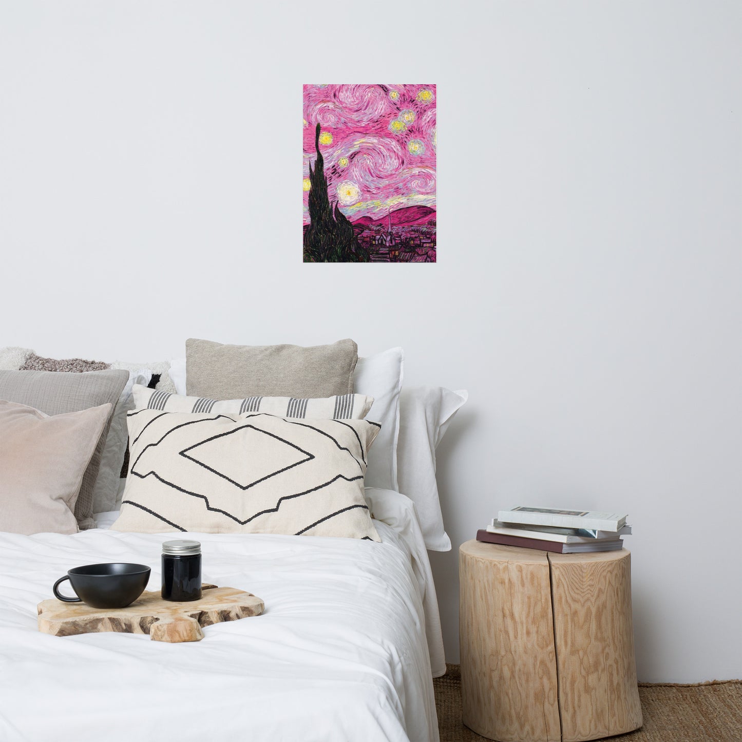 Pink Starry Night  Poster