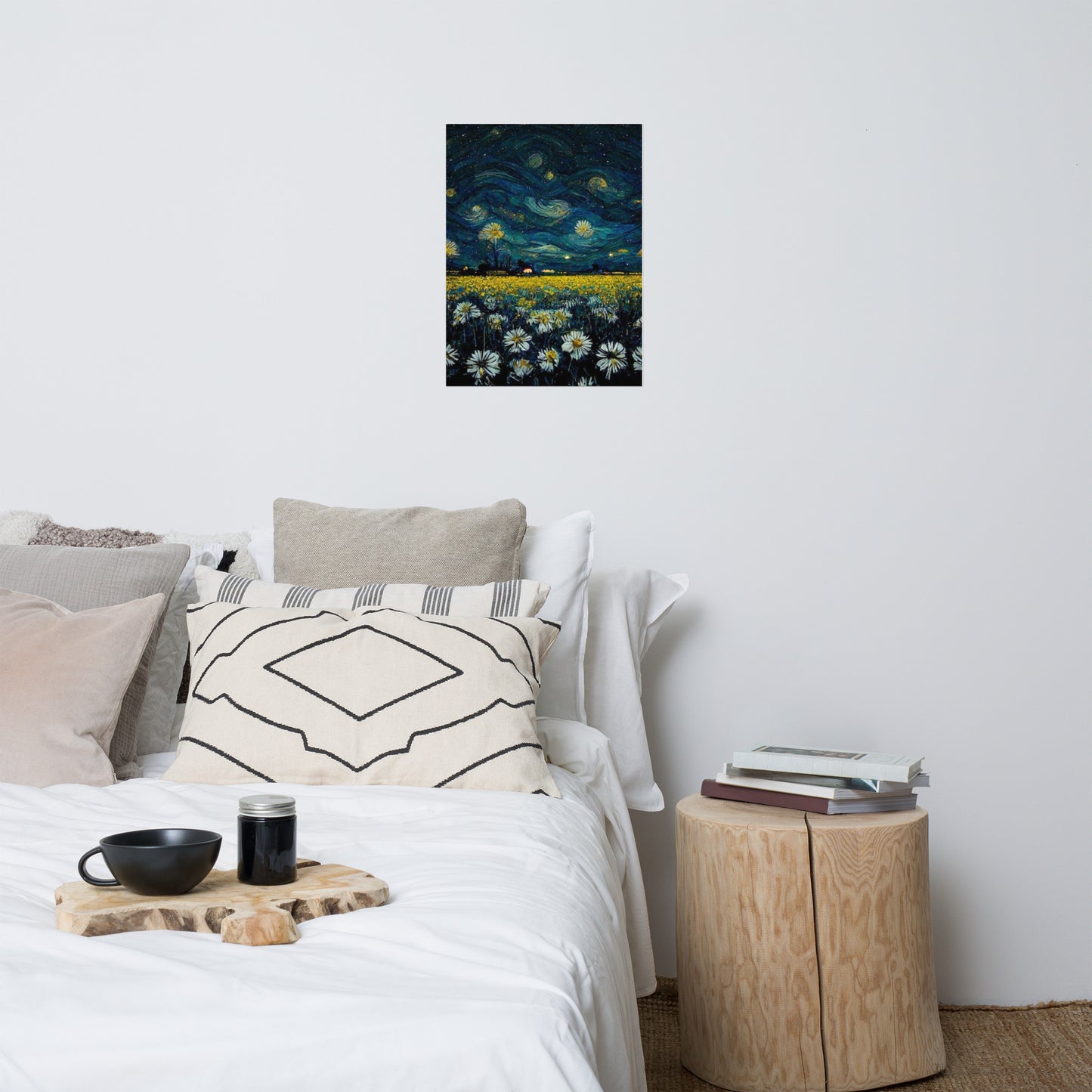 Daisy starry night Poster