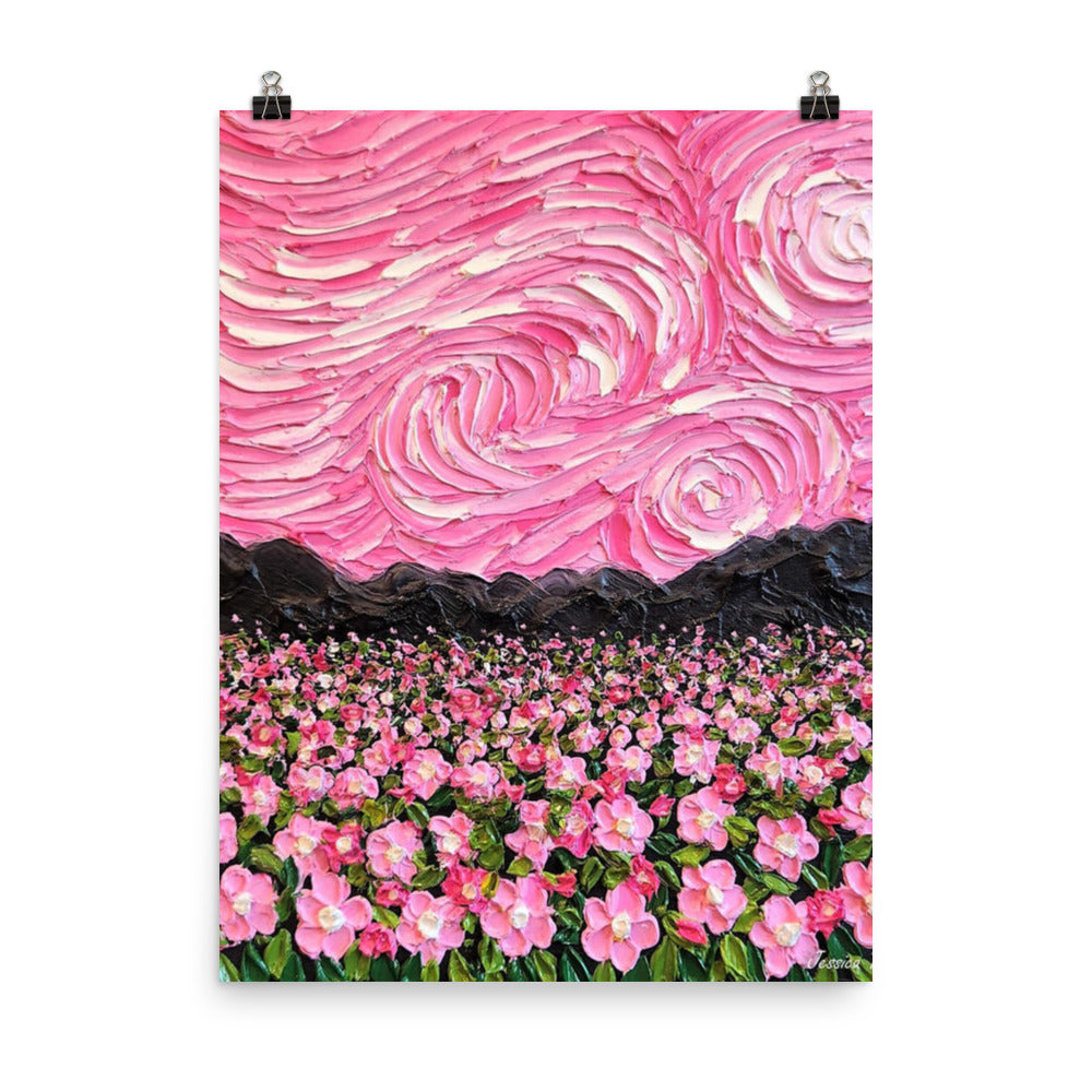 van Gogh in pink Poster