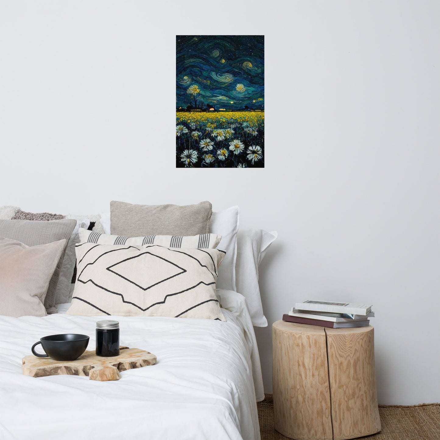 Daisy starry night Poster