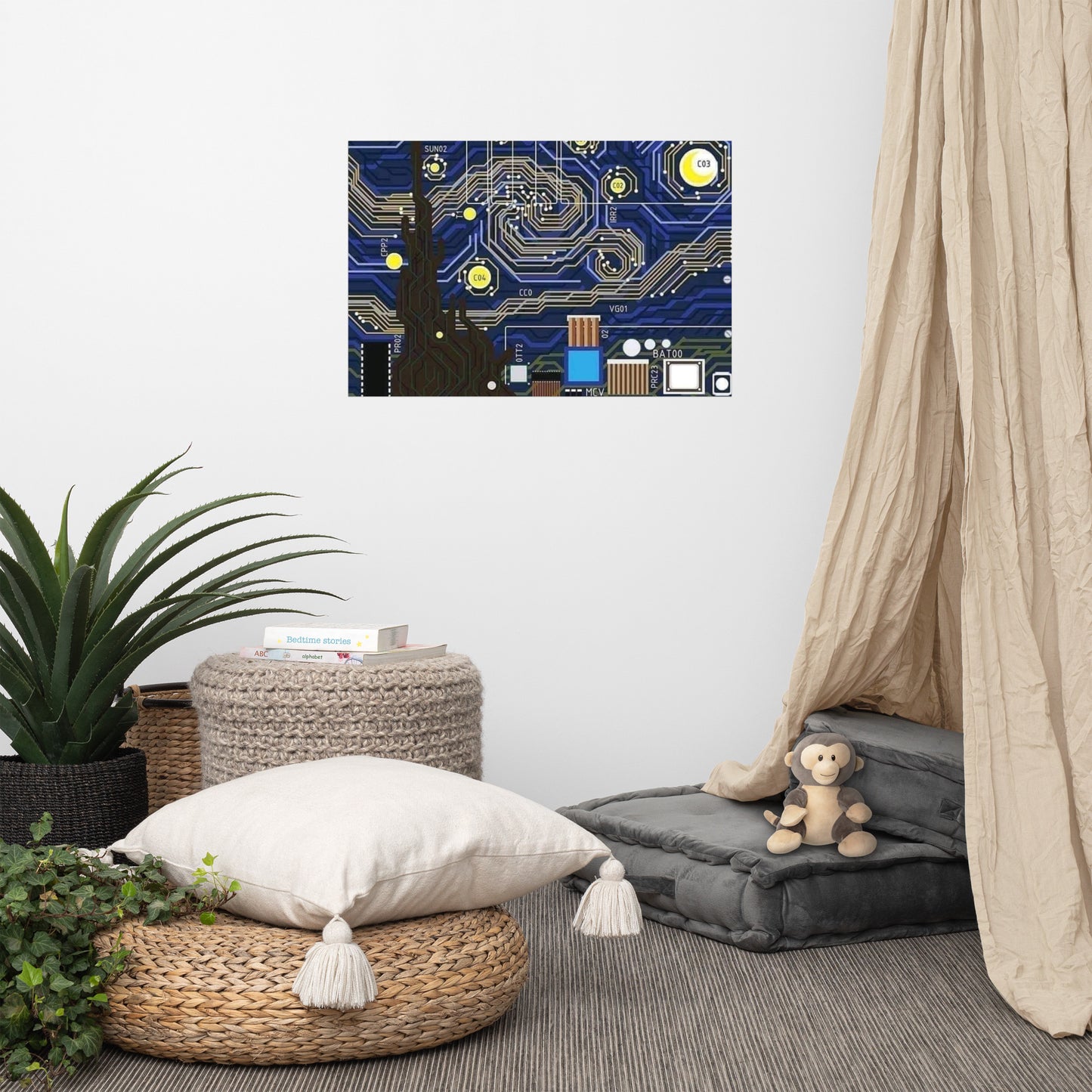 Starry Night, electronic version Poster