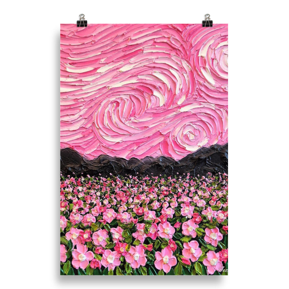 van Gogh in pink Poster