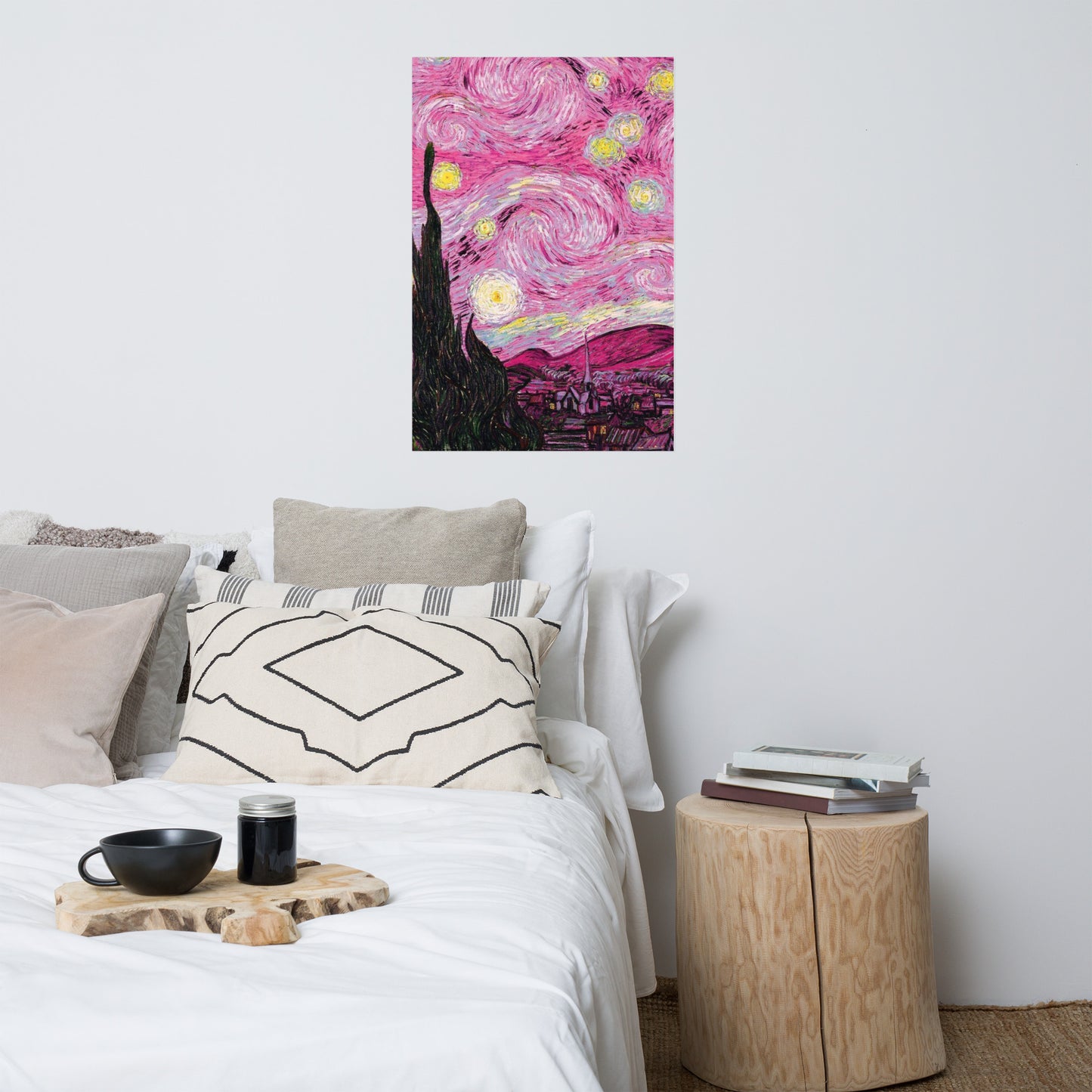 Pink Starry Night  Poster