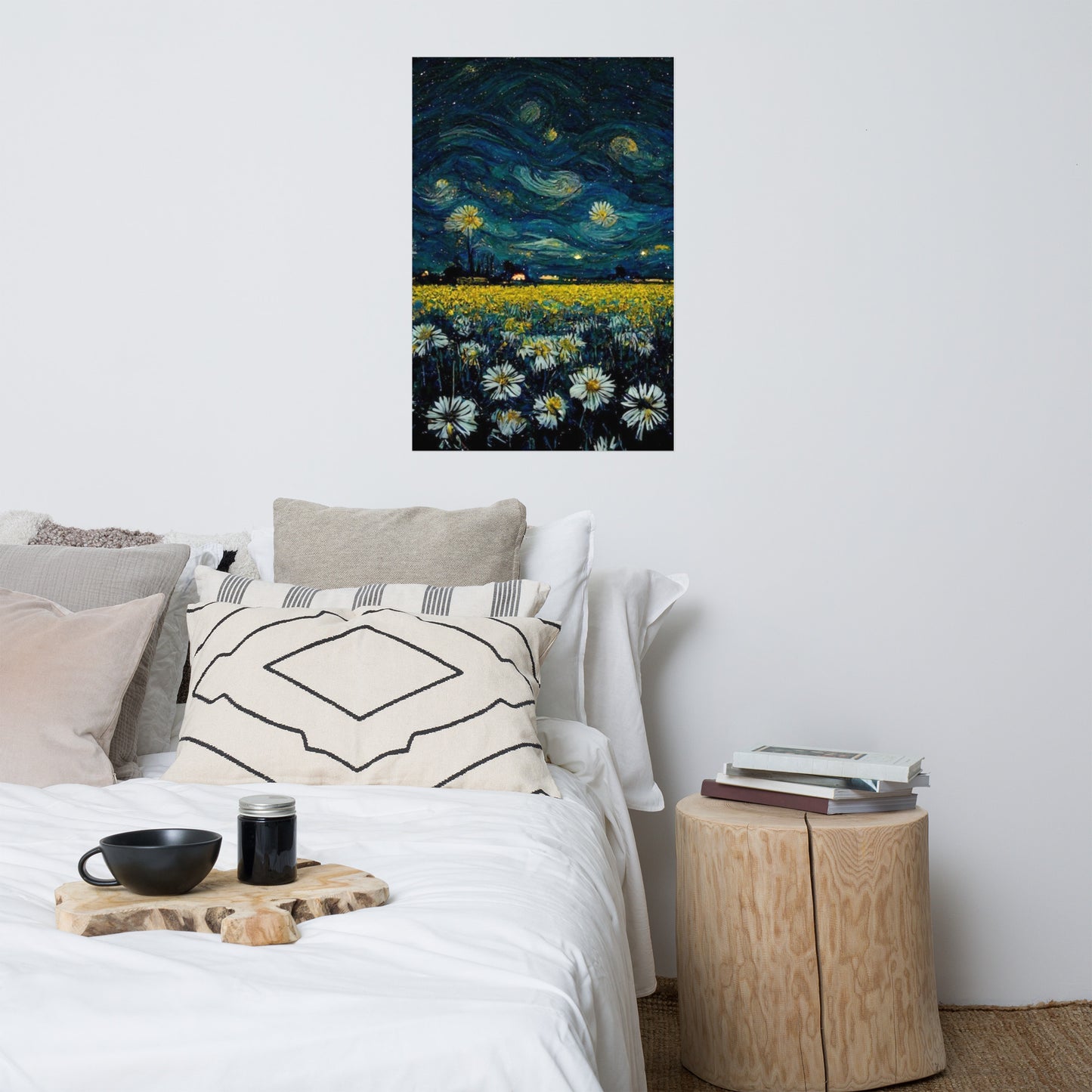 Daisy starry night Poster