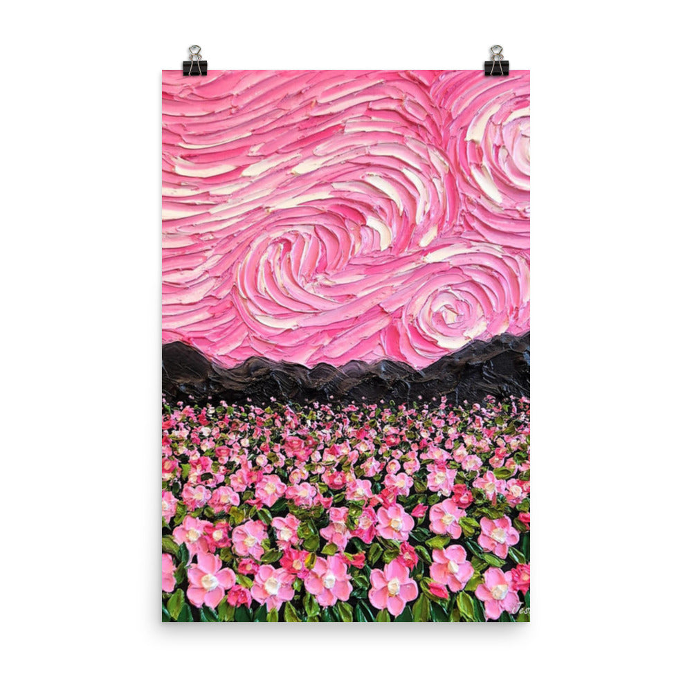 van Gogh in pink Poster