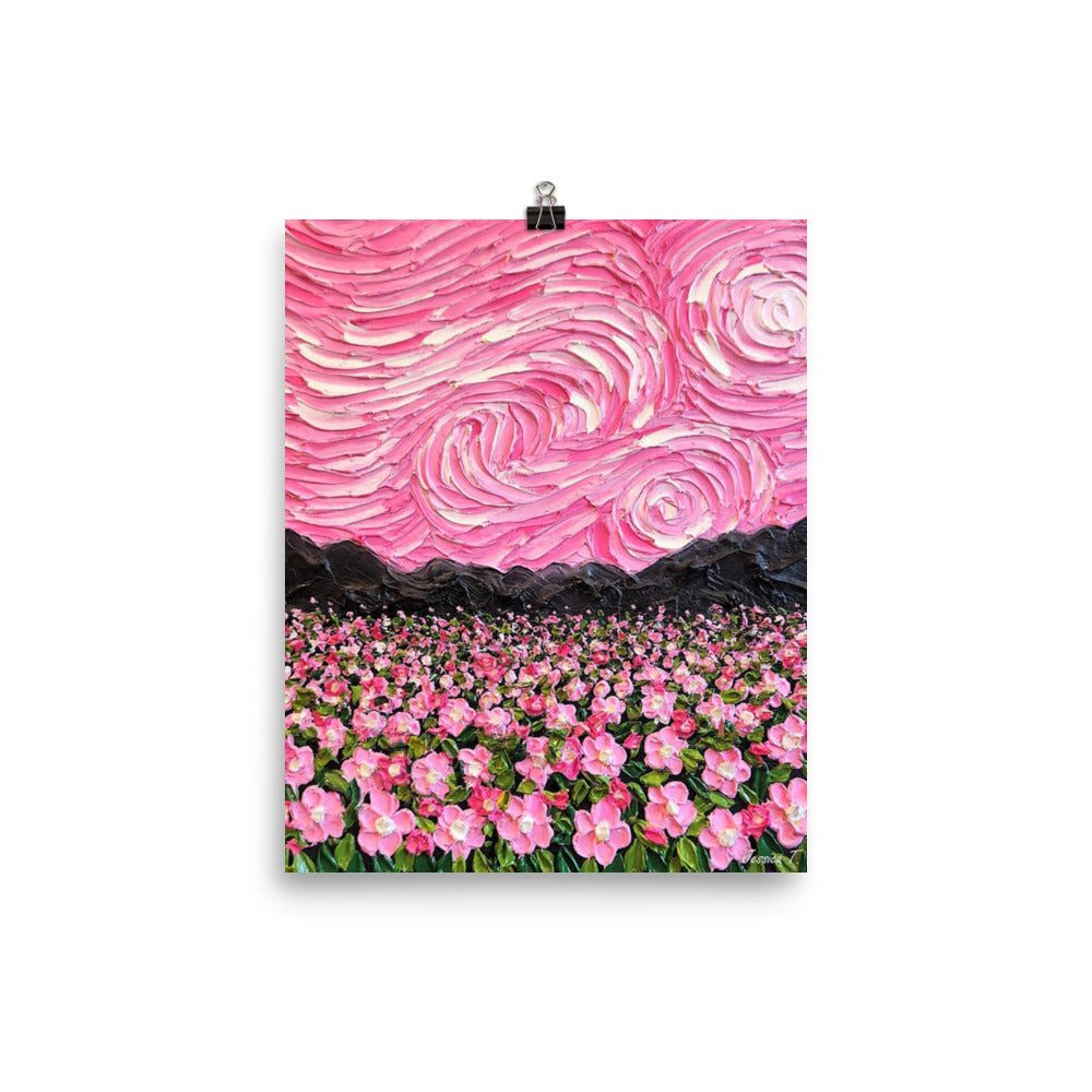 van Gogh in pink Poster