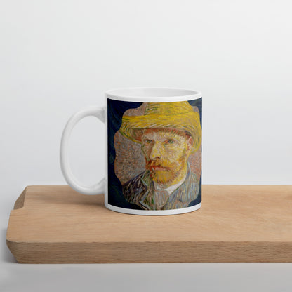 starry night White glossy mug