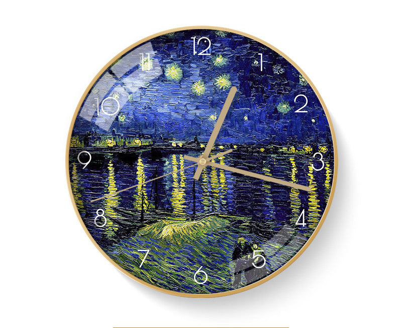 Van Gogh's Famous Paintings Clock