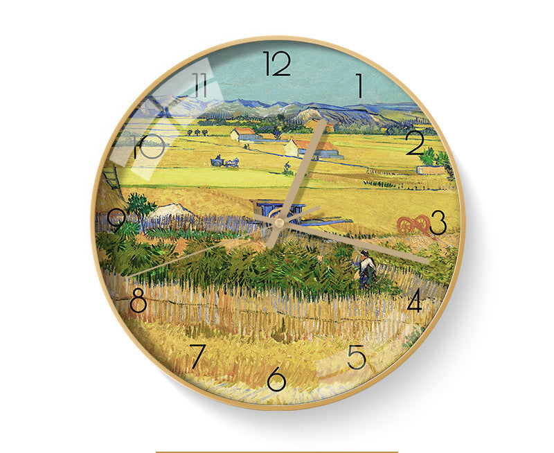 Van Gogh's Famous Paintings Clock