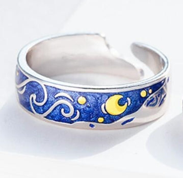 Starry night Couple Ring