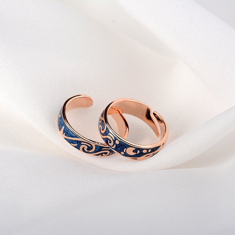 Starry Night Couple Ring