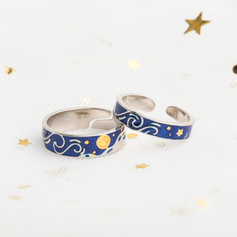 Silver Starry night Ring