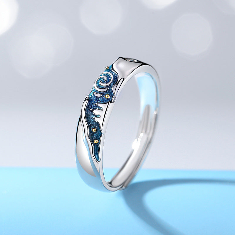 Starry night  Couple Ring