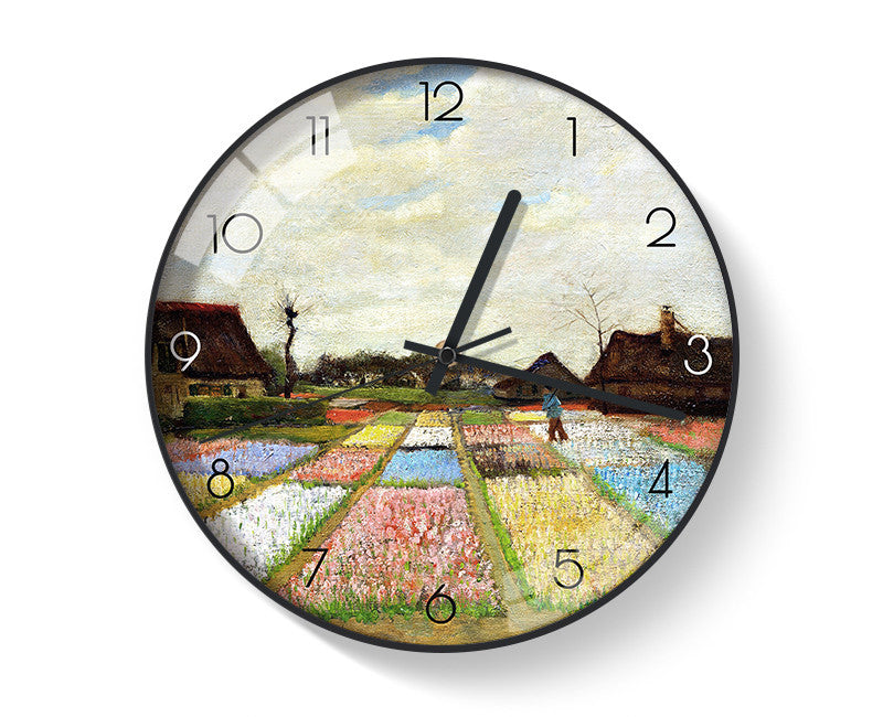 Van Gogh's Famous Paintings Clock