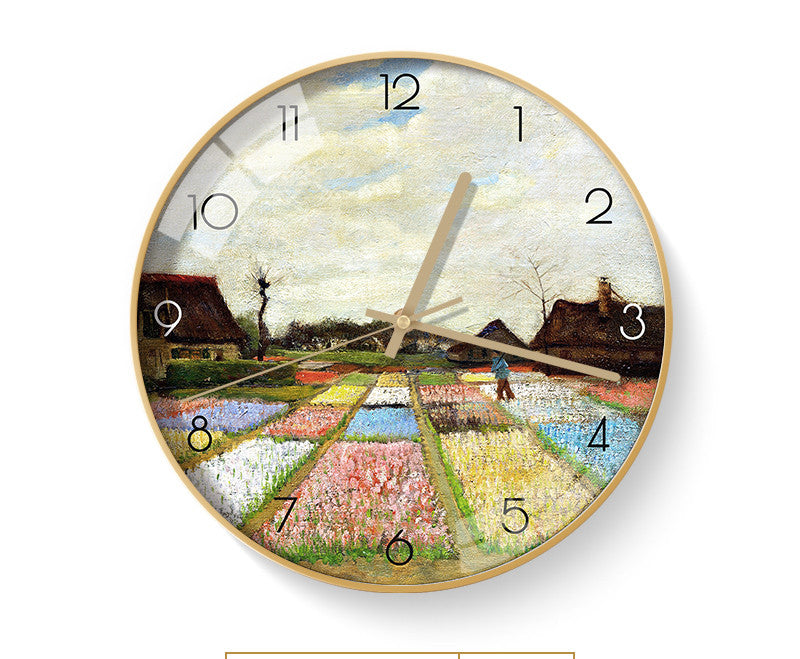 Van Gogh's Famous Paintings Clock