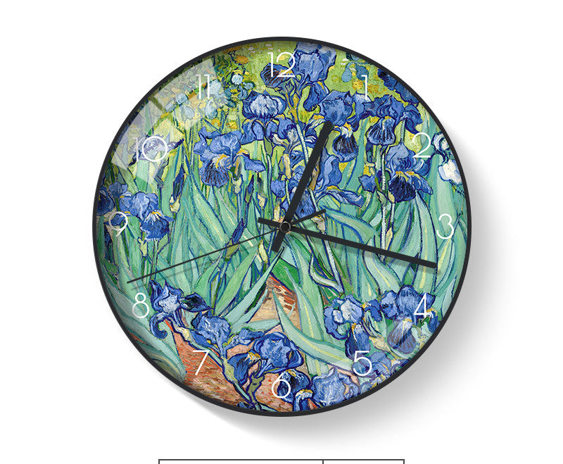 Van Gogh's Famous Paintings Clock