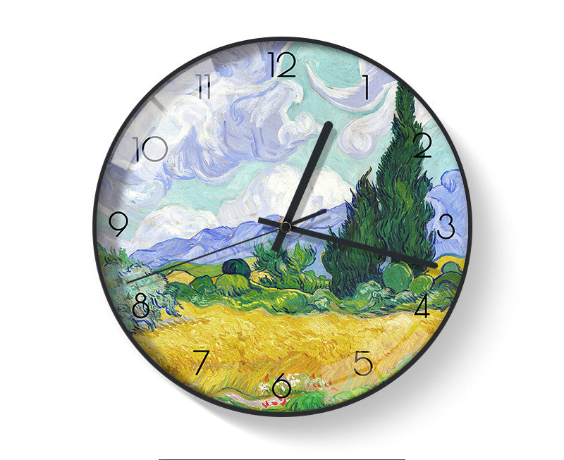 Van Gogh's Famous Paintings Clock