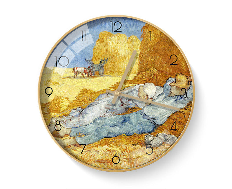 Van Gogh's Famous Paintings Clock