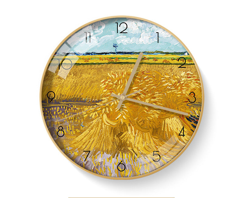 Van Gogh's Famous Paintings Clock