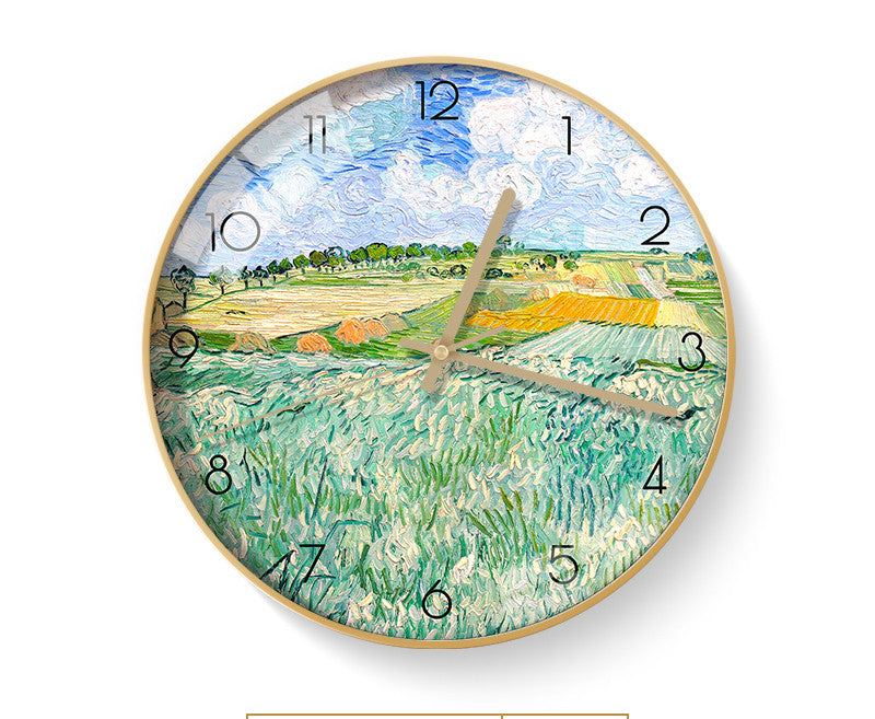 Van Gogh's Famous Paintings Clock