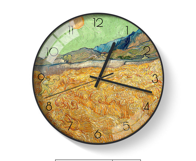 Van Gogh's Famous Paintings Clock