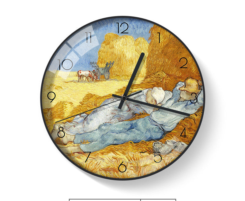 Van Gogh's Famous Paintings Clock